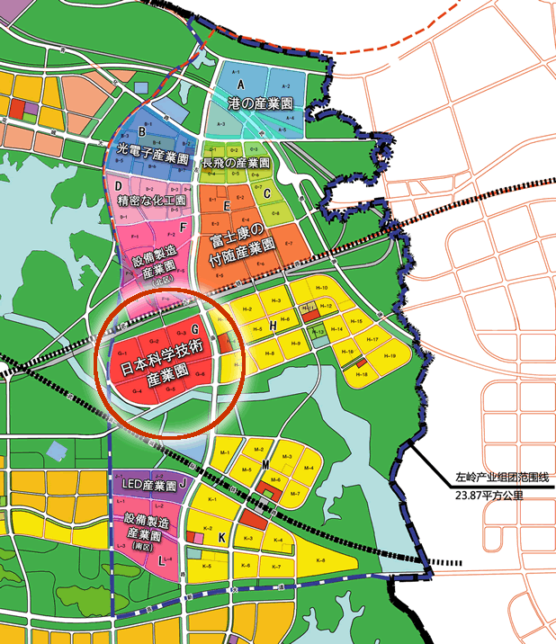 東湖行進技術開発区左岭鎮地区ゾーニング